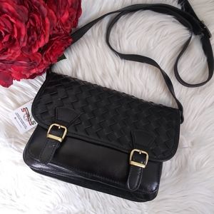 NWT DIVINA FIRENZE LEATHER CROSSBODY FLAP BAG
